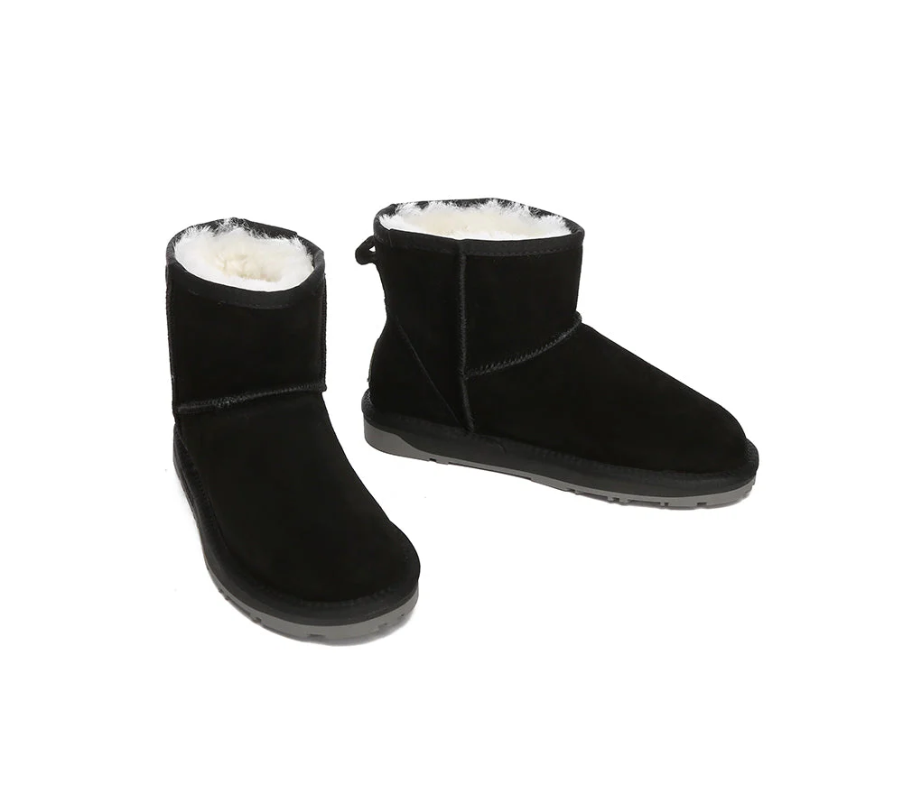 EVERAU? UGG Boots Sheepskin Wool Ankle Mini Classic Suede