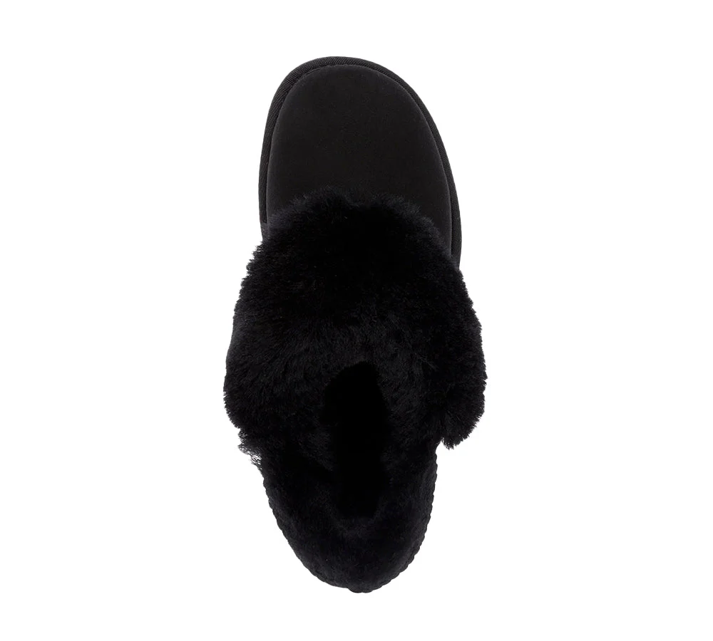 EMU? UGG Slippers Australian Made Sheepskin Wool Platinum Mintaro