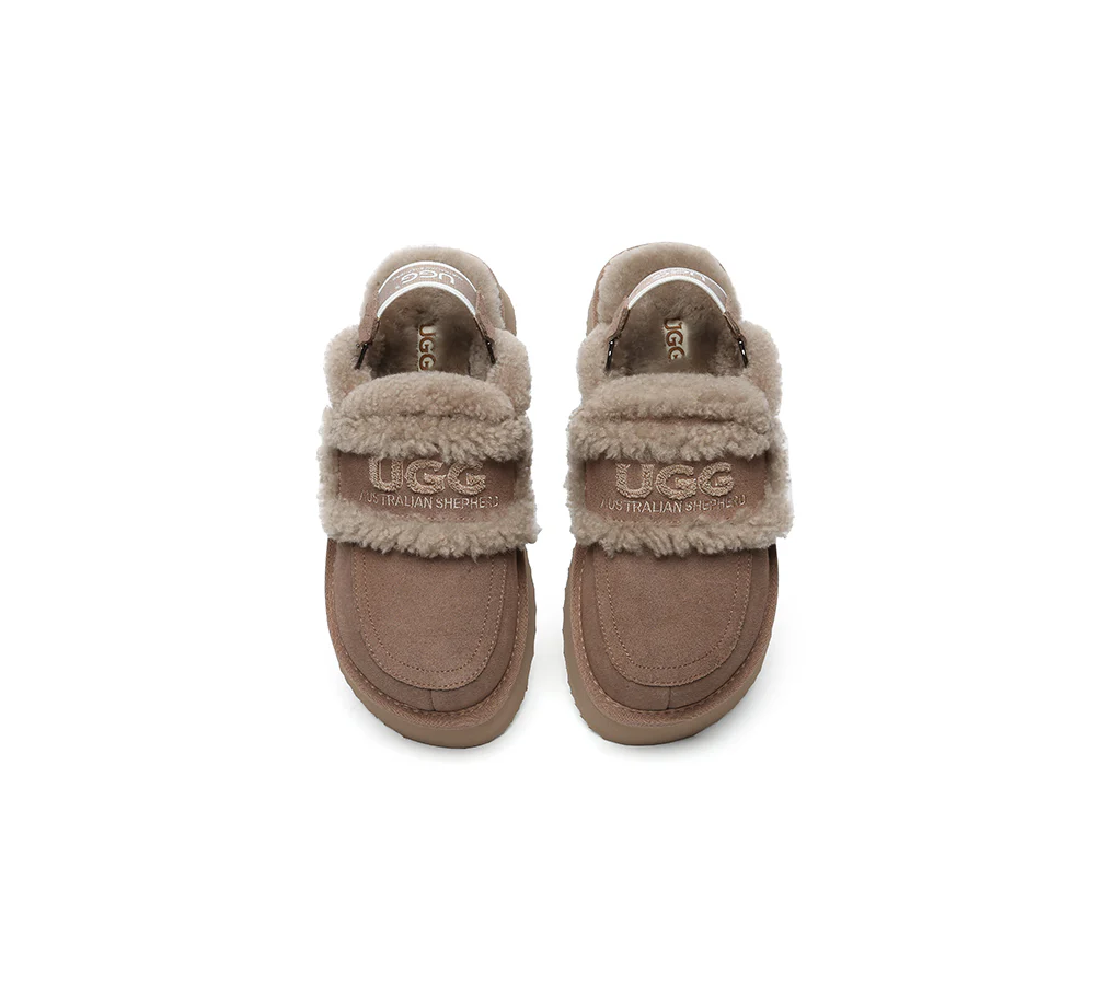 AUSTRALIAN SHEPHERD? UGG Slippers Women Removable Strap Slingback Platform Rilee
