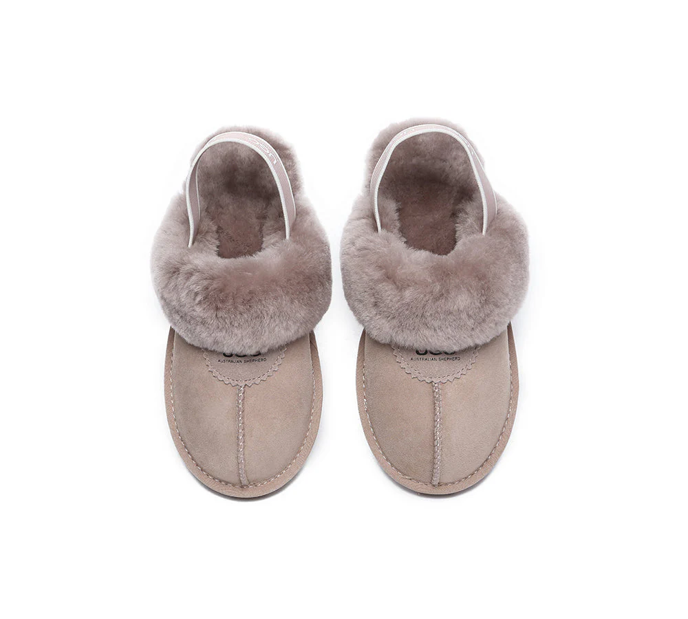 AUSTRALIAN SHEPHERD? UGG Slippers Sheepskin Wool Slingback Waffle Plus