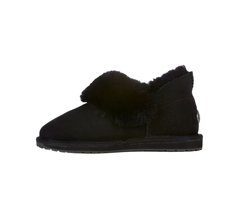 EMU? UGG Slippers Australian Made Sheepskin Wool Platinum Mintaro