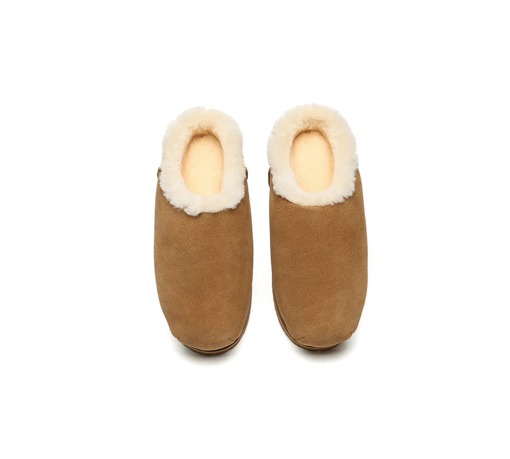 UGG EVERAU? UGG Slippers Sheepskin Wool Chunky Ankle Euro Loaf Pablo