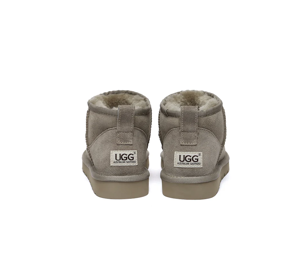 AUSTRALIAN SHEPHERD? UGG Boots Double Faced Sheepskin Wool Ankle Mini Boots Jade