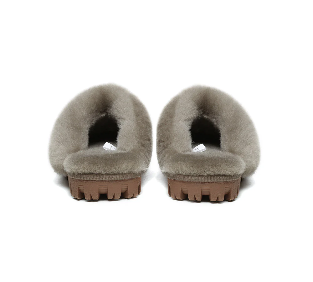 AUSTRALIAN SHEPHERD? UGG Slippers Double Face Sheepskin Wool Scuff Waffle