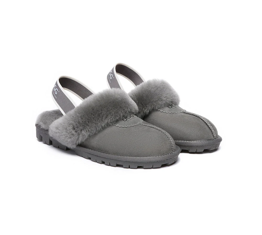 AUSTRALIAN SHEPHERD? UGG Slippers Sheepskin Wool Slingback Waffle Plus
