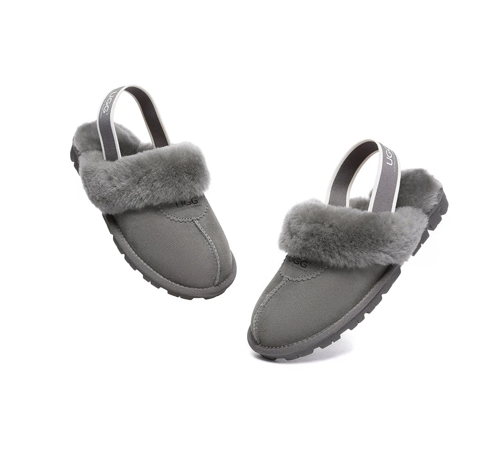 AUSTRALIAN SHEPHERD? UGG Slippers Sheepskin Wool Slingback Waffle Plus