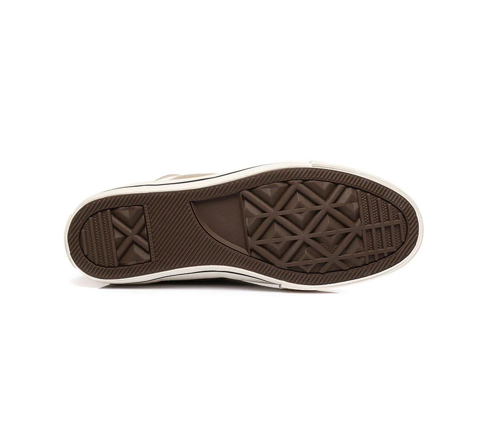 TARRAMARRA? Women Sheepskin Wool High Top Sneakers Viola