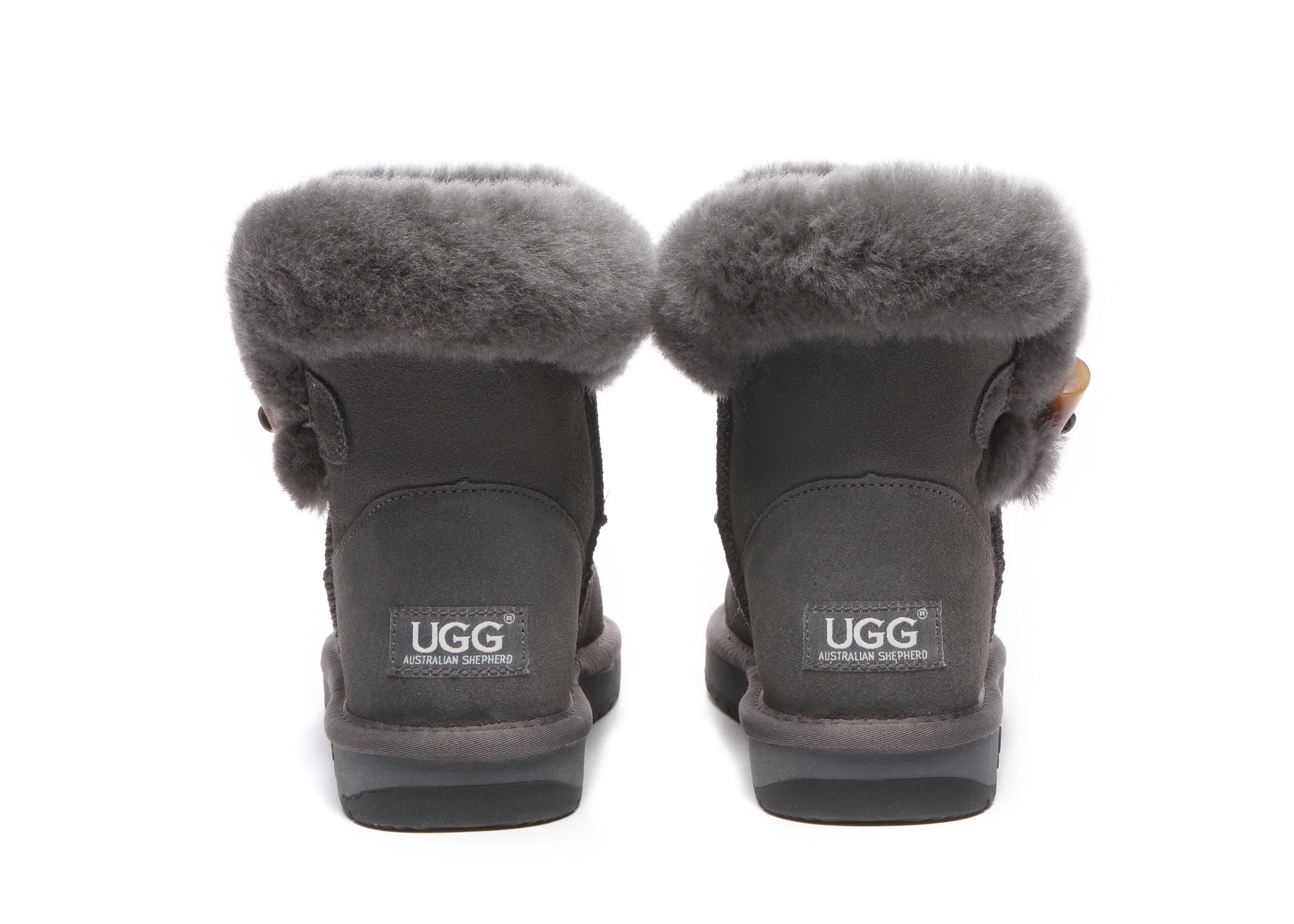 AUSTRALIAN SHEPHERD? UGG Boots Women Sheepskin Wool Horn Toggle Closure Mini Tiara