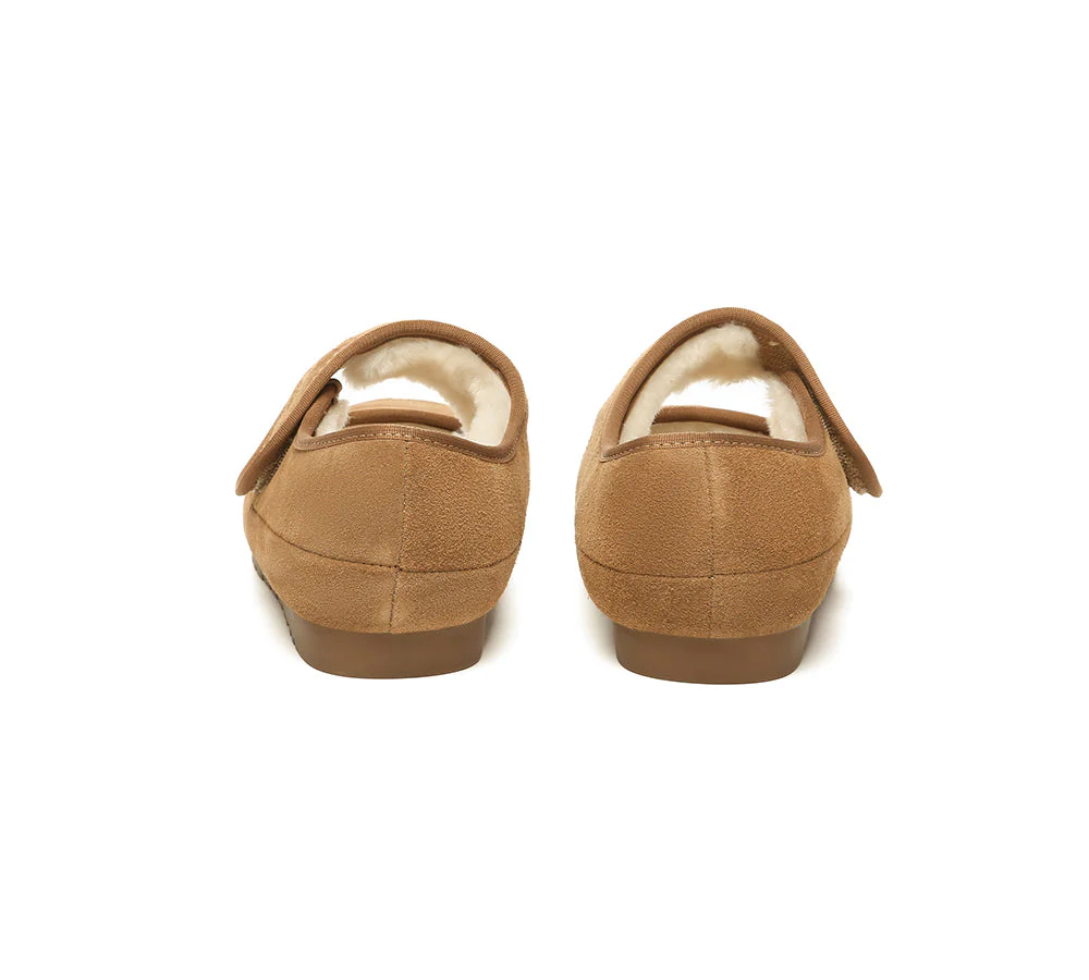 AUSTRALIAN SHEPHERD? UGG Slippers Sheepskin Wool Adjustable Strap Mary Jane Millie