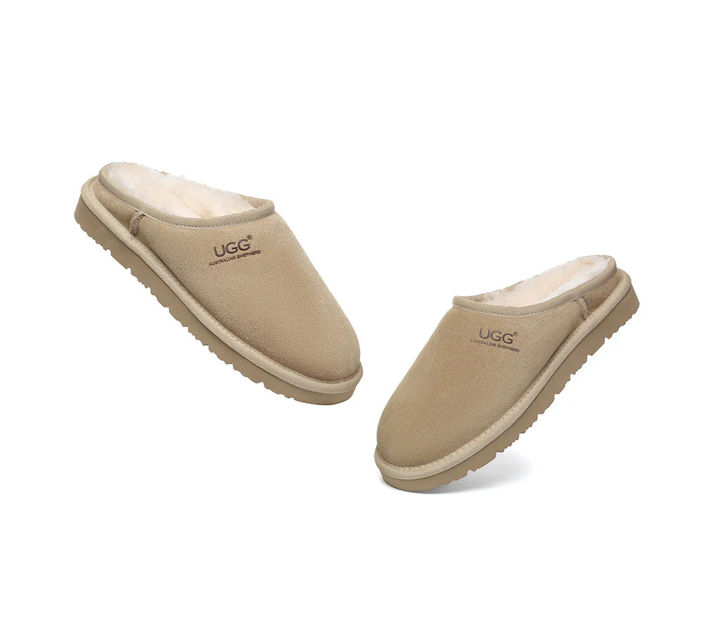 AUSTRALIAN SHEPHERD? UGG Slippers Sheepskin Wool Minimalist Classic Nano