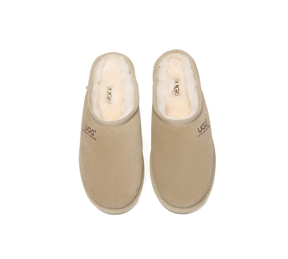 AUSTRALIAN SHEPHERD? UGG Slippers Sheepskin Wool Minimalist Classic Nano