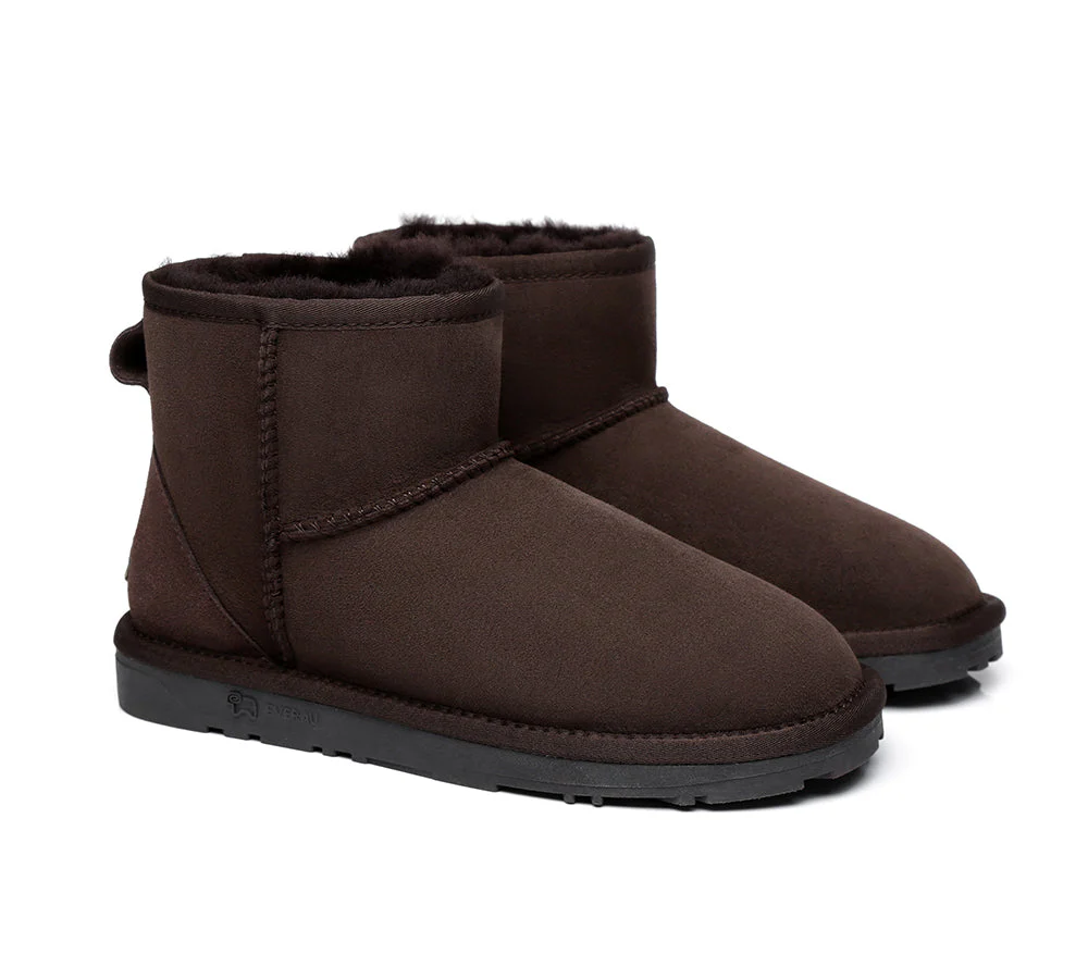 EVERAU? UGG Boots Sheepskin Wool Ankle Mini Classic