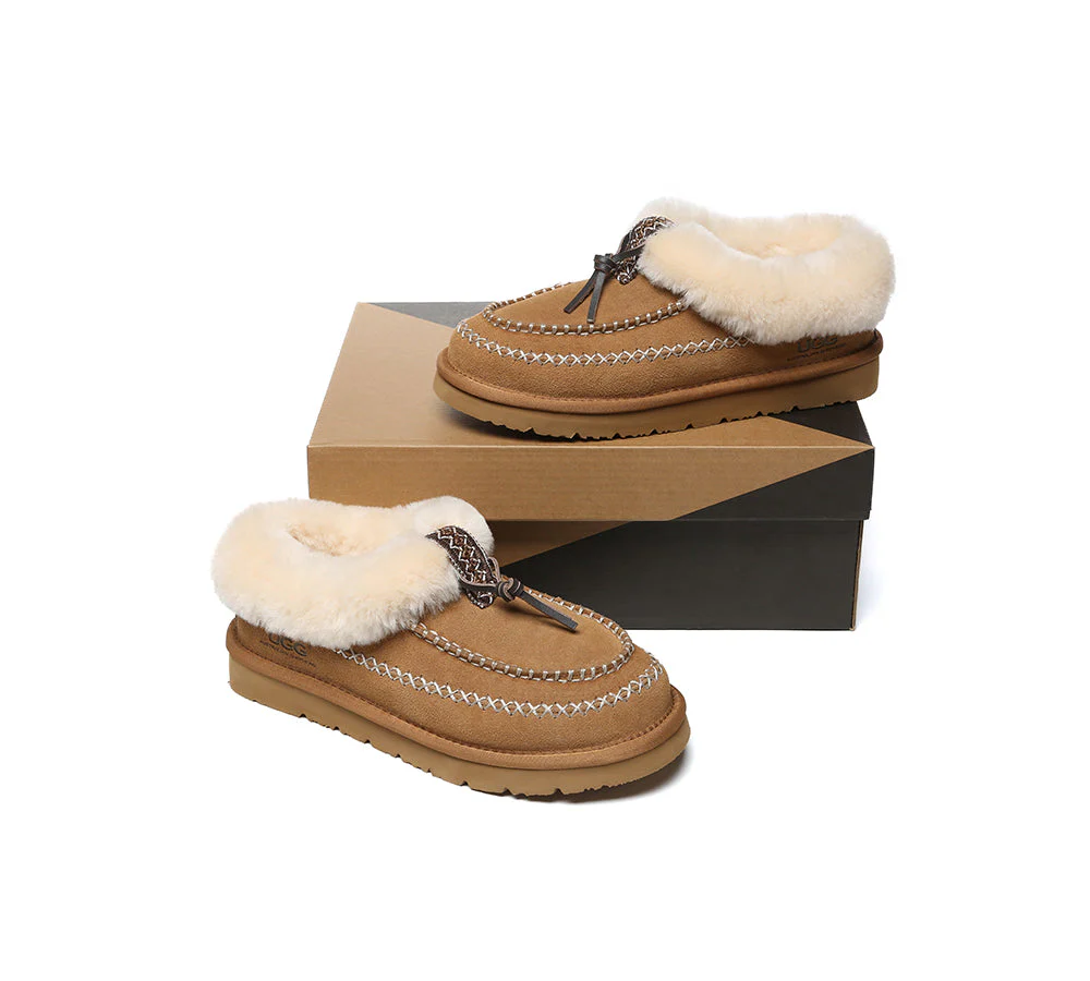 AUSTRALIAN SHEPHERD? UGG Slippers Sheepskin Wool Ankle Casual Draco Moccasins