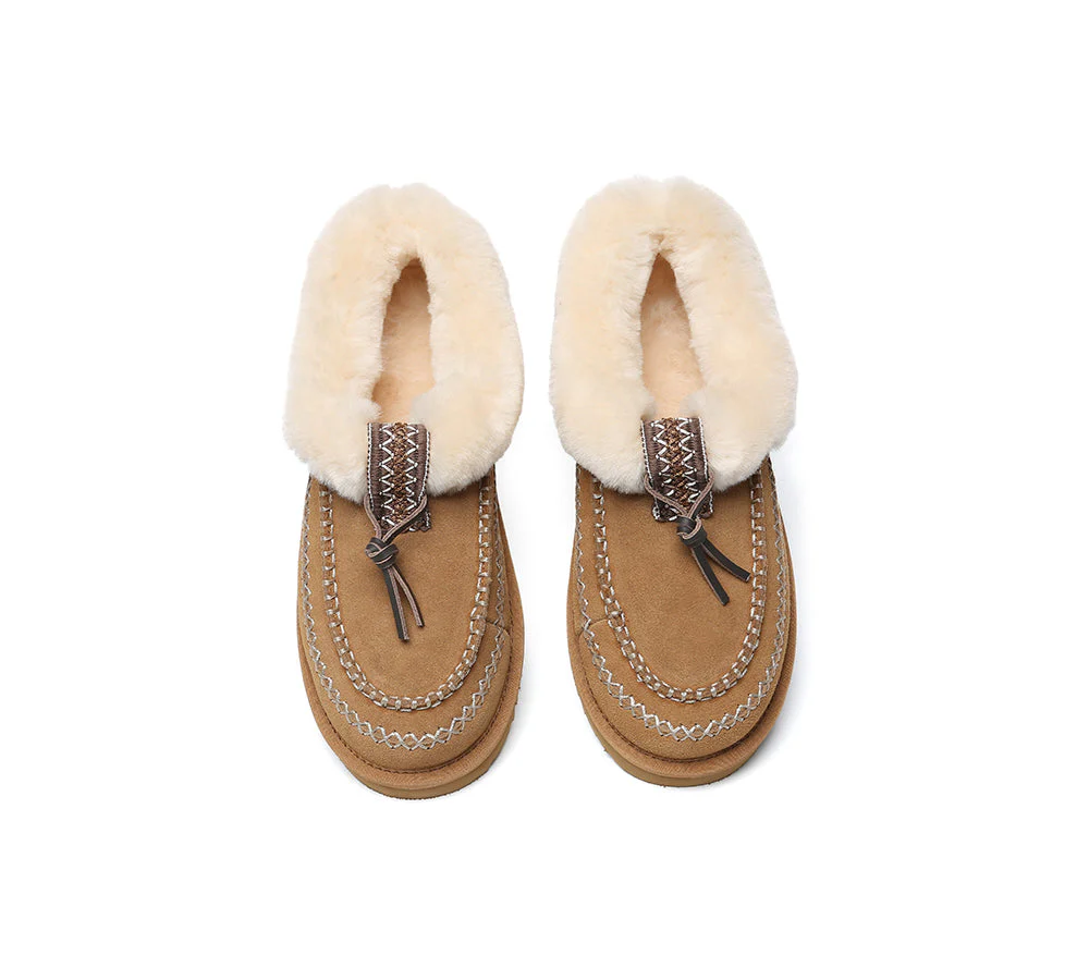 AUSTRALIAN SHEPHERD? UGG Slippers Sheepskin Wool Ankle Casual Draco Moccasins