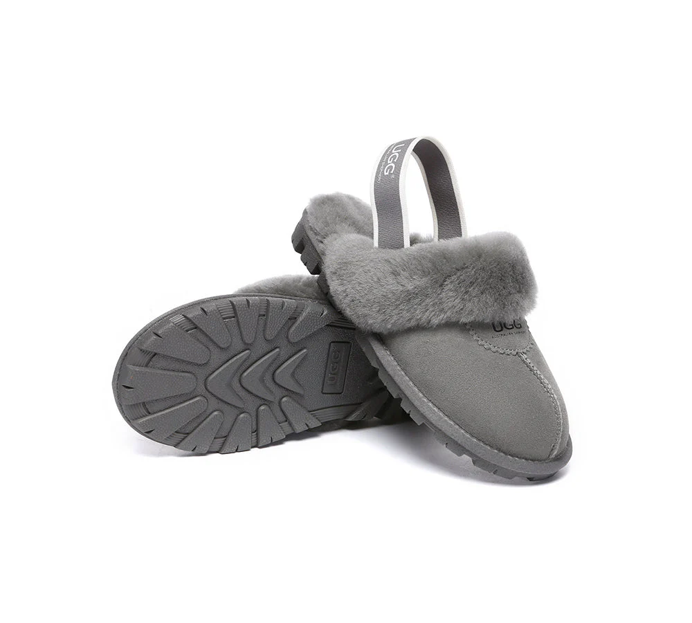 AUSTRALIAN SHEPHERD? UGG Slippers Sheepskin Wool Slingback Waffle Plus