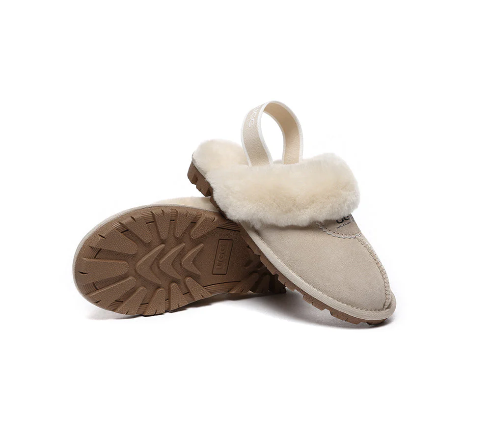 AUSTRALIAN SHEPHERD? UGG Slippers Sheepskin Wool Slingback Waffle Plus