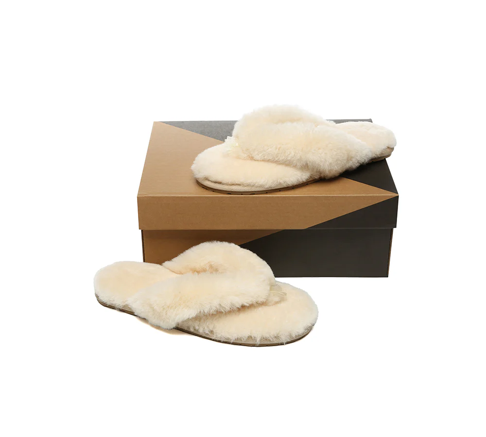 AUSTRALIAN SHEPHERD? UGG Thongs Women Fluffy Slides Farah