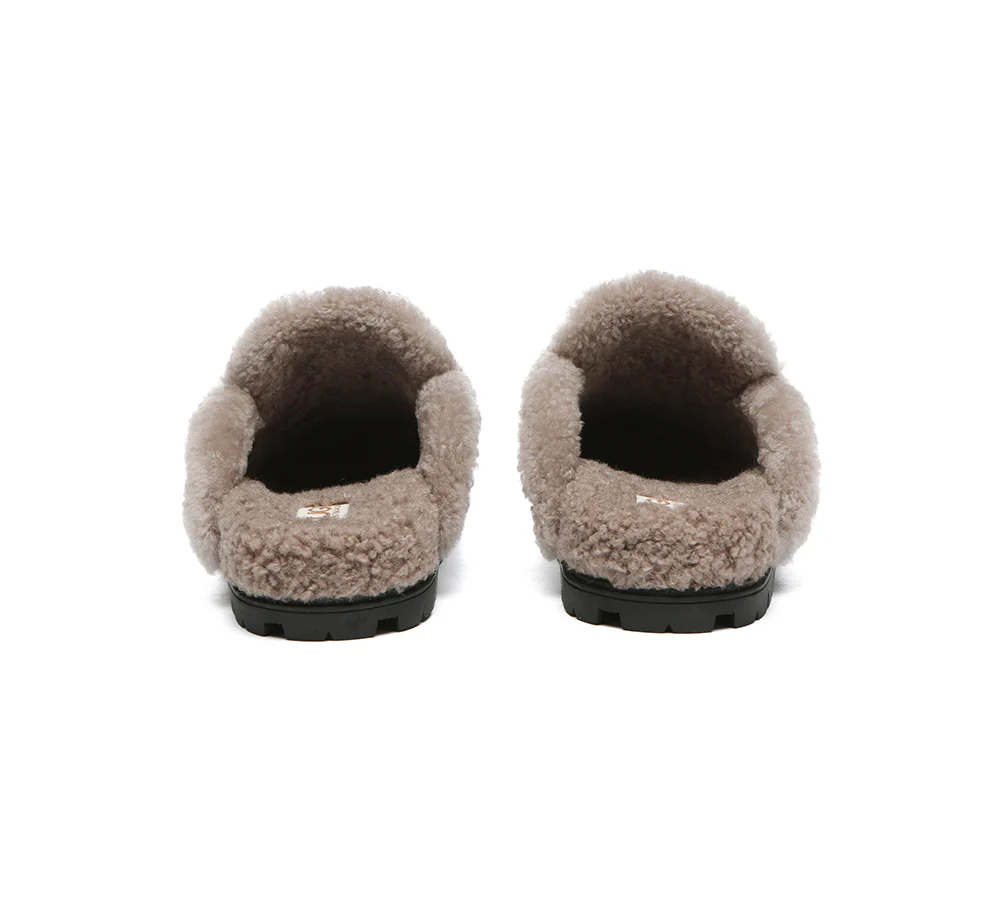 AUSTRALIAN SHEPHERD? UGG Slippers Women Sheepskin Wool Shearling Lined Remi