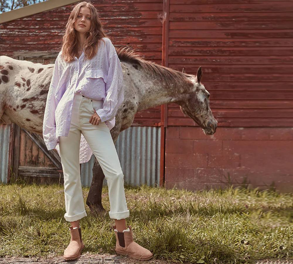 EVERAU? UGG Boots Women Sheepskin Wool Mini Guildford