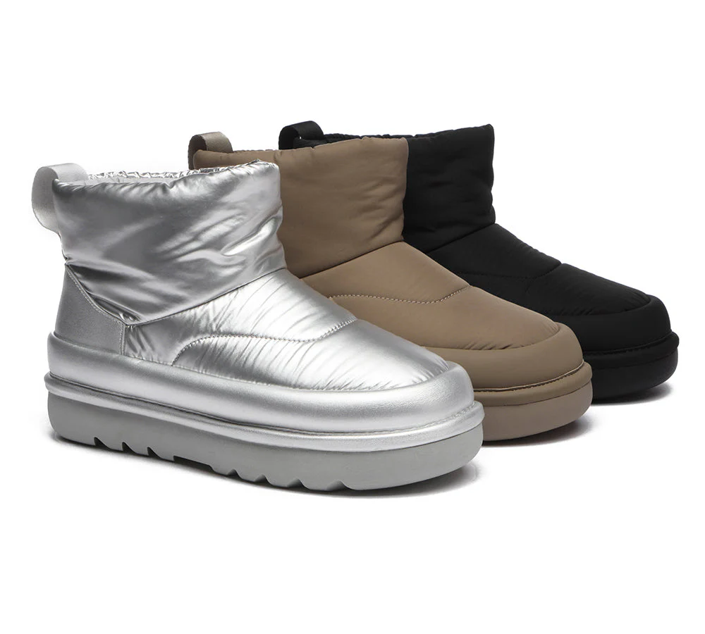 EVERAU? UGG Boots Women Sheepskin Wool Waterproof Ankle Dobra