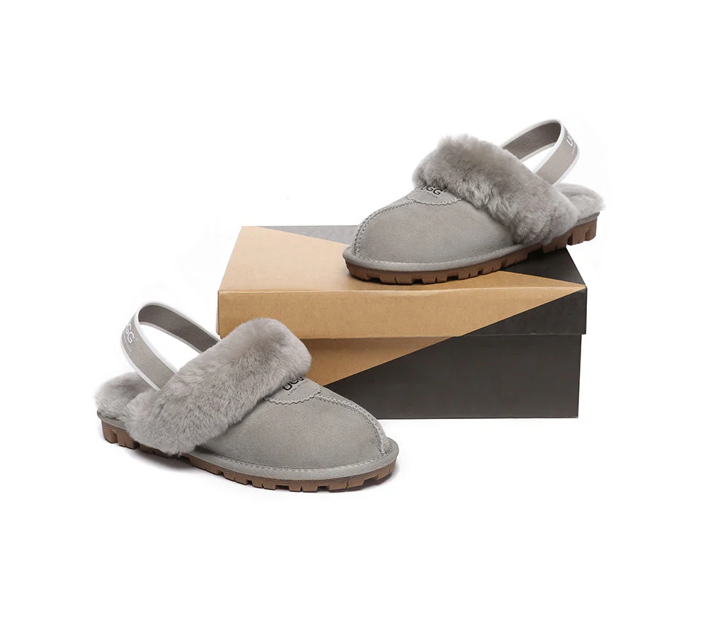 AUSTRALIAN SHEPHERD? UGG Slippers Sheepskin Wool Slingback Waffle Plus