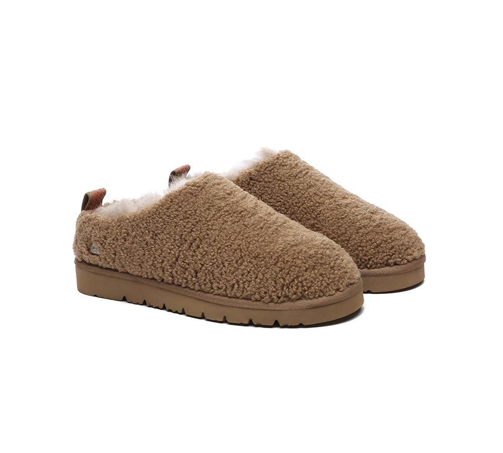 EVERAU? UGG Slippers Sheepskin Wool Plush Ankle Teddycozy