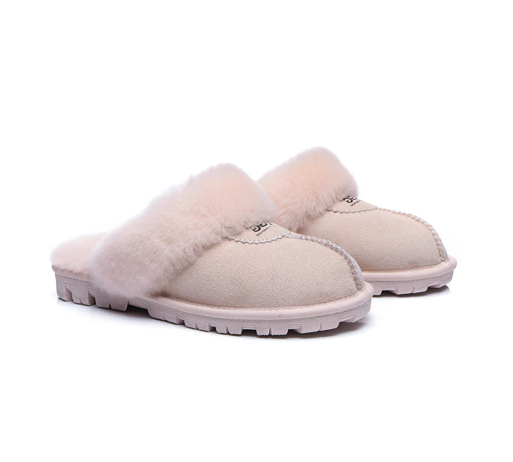 AUSTRALIAN SHEPHERD? UGG Slippers Double Face Sheepskin Wool Scuff Waffle