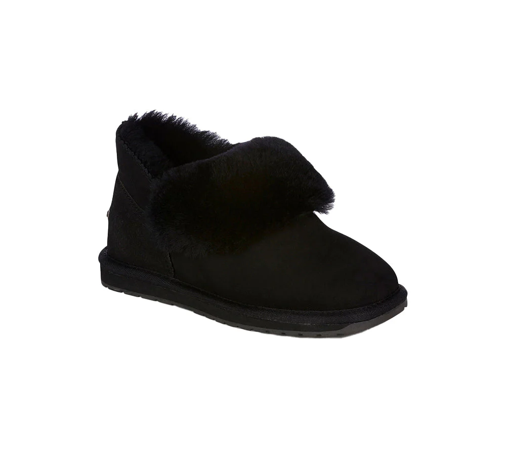 EMU? UGG Slippers Australian Made Sheepskin Wool Platinum Mintaro