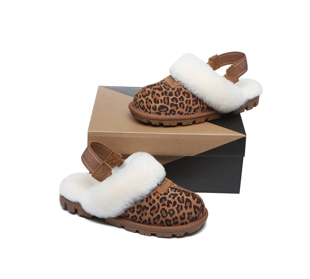 AUSTRALIAN SHEPHERD? 2-Way Style UGG Slippers Sheepskin Wool Removable Strap Slingback Suzie