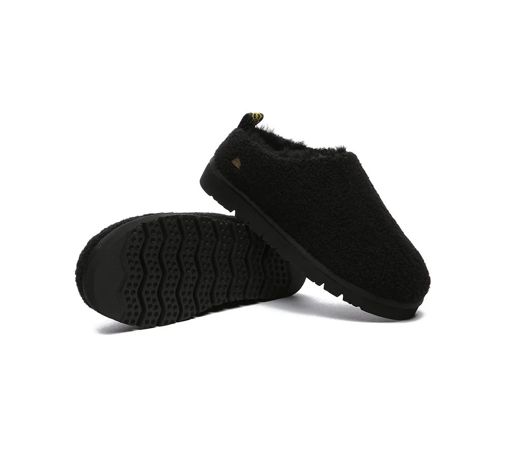 EVERAU? UGG Slippers Sheepskin Wool Plush Ankle Teddycozy