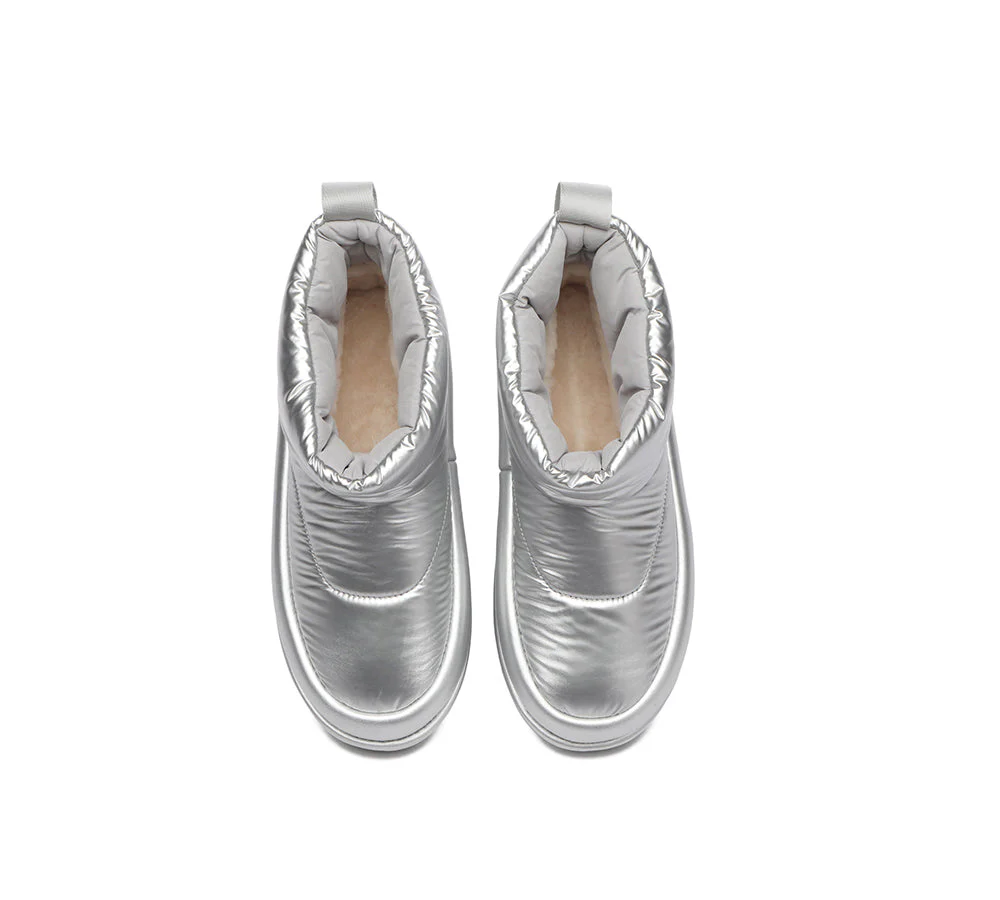 EVERAU? UGG Boots Women Sheepskin Wool Waterproof Ankle Dobra