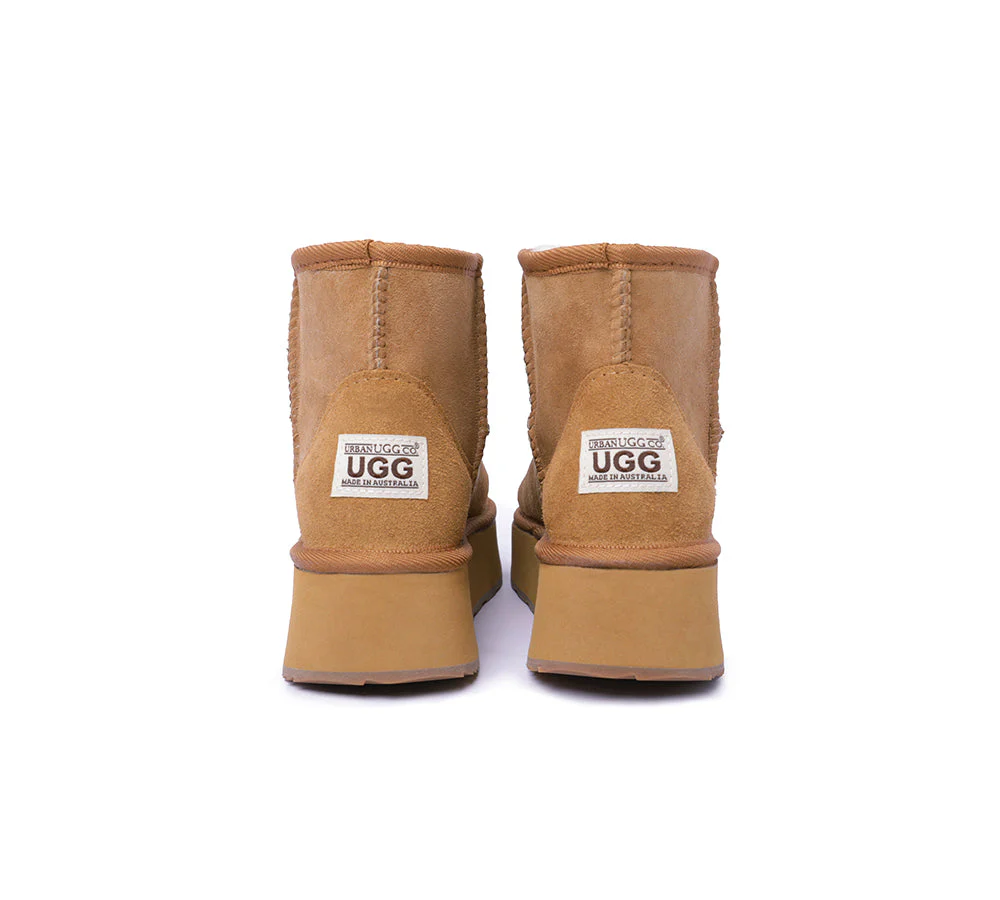 Urban UGG? UGG Boots Australian Made Sheepskin Wool Ankle Mini Platform