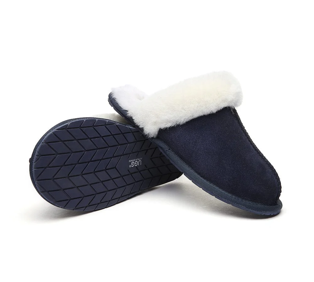AUSTRALIAN SHEPHERD? UGG Slippers Premium Sheepskin Wool Scuff Rosa