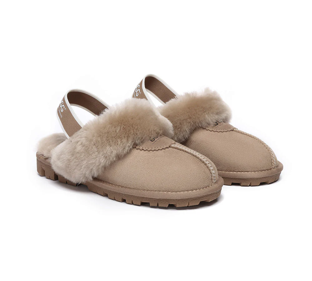 AUSTRALIAN SHEPHERD? UGG Slippers Sheepskin Wool Slingback Waffle Plus