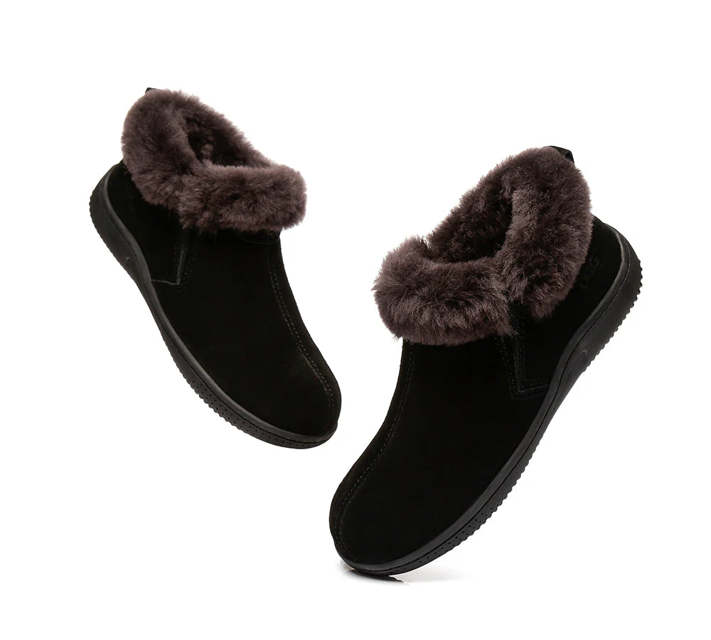 AUSTRALIAN SHEPHERD? UGG Slippers Sheepskin Wool Collar Ankle Daley