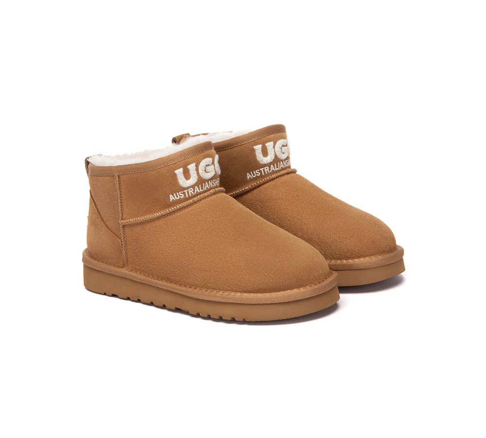 AUSTRALIAN SHEPHERD? UGG Boots Sheepskin Wool Ankle Mini Helia