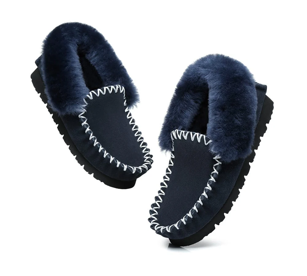 AUSTRALIAN SHEPHERD? UGG Slippers Sheepskin Wool Ankle Popo Moccasins