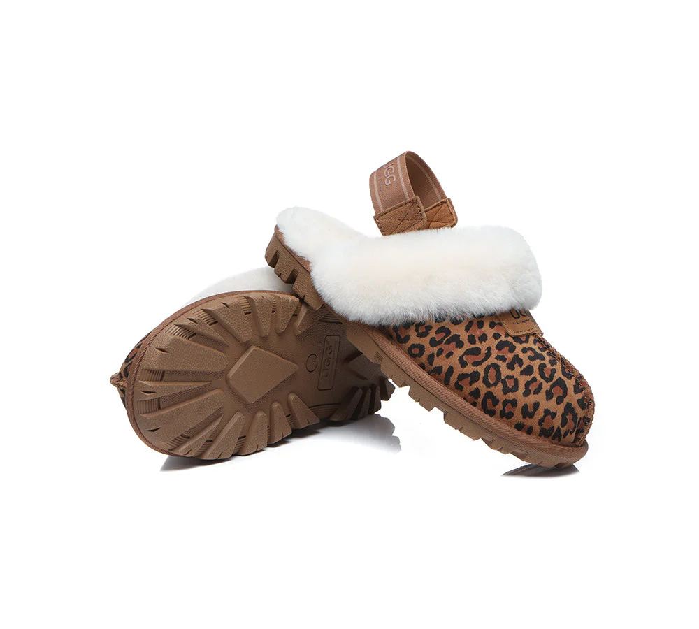 AUSTRALIAN SHEPHERD? 2-Way Style UGG Slippers Sheepskin Wool Removable Strap Slingback Suzie