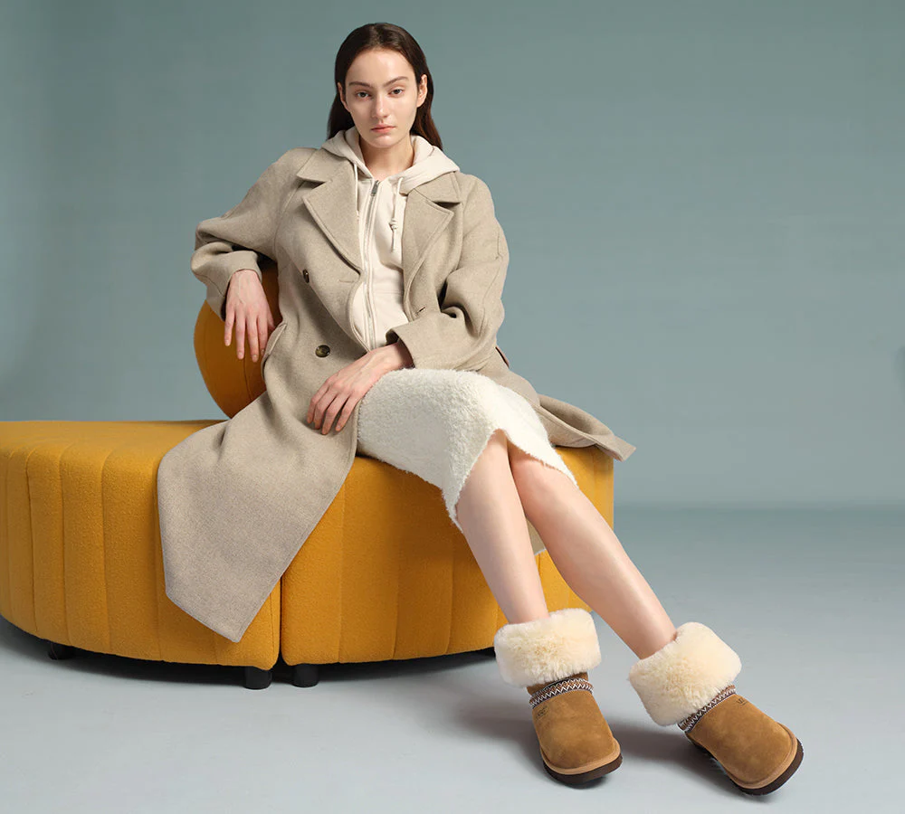 AUSTRALIAN SHEPHERD? UGG Boots Sheepskin Wool Knitted Isleen