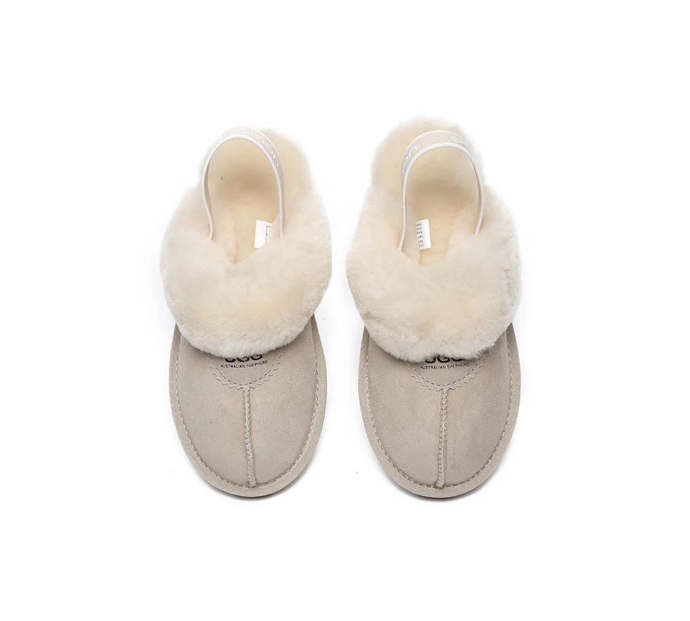 AUSTRALIAN SHEPHERD? UGG Slippers Sheepskin Wool Slingback Waffle Plus