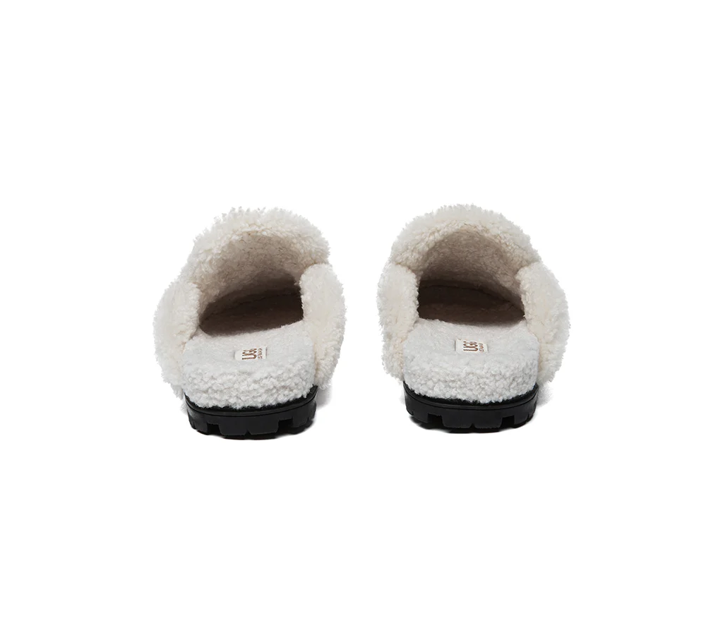 AUSTRALIAN SHEPHERD? UGG Slippers Women Sheepskin Wool Shearling Lined Remi