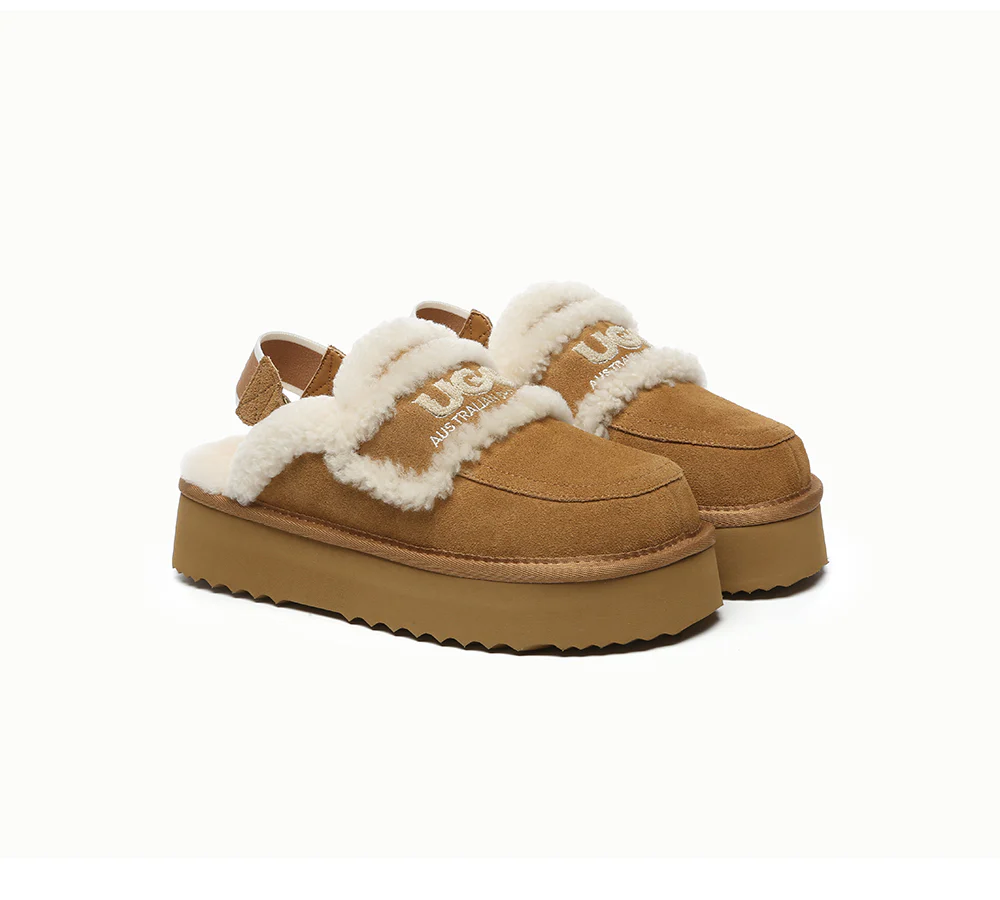 AUSTRALIAN SHEPHERD? UGG Slippers Women Removable Strap Slingback Platform Rilee