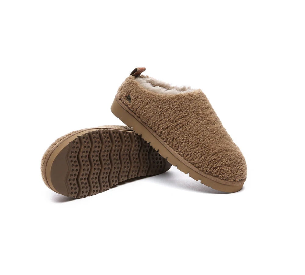 EVERAU? UGG Slippers Sheepskin Wool Plush Ankle Teddycozy