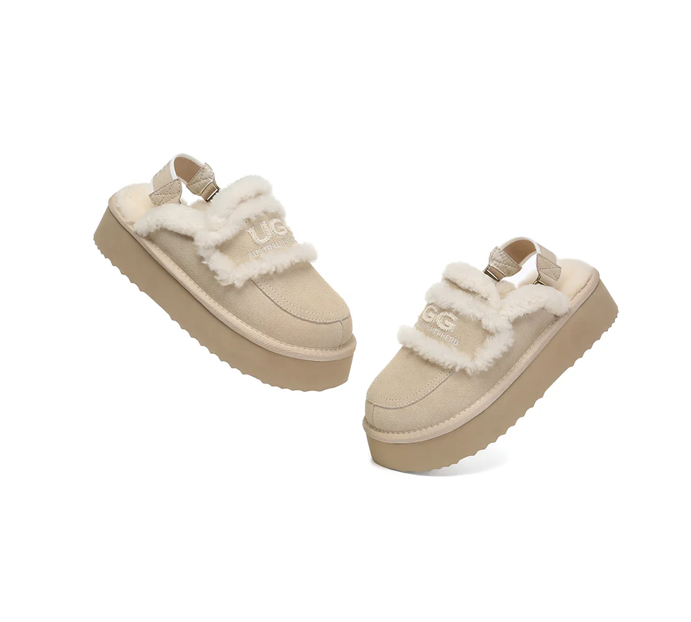 AUSTRALIAN SHEPHERD? UGG Slippers Women Removable Strap Slingback Platform Rilee