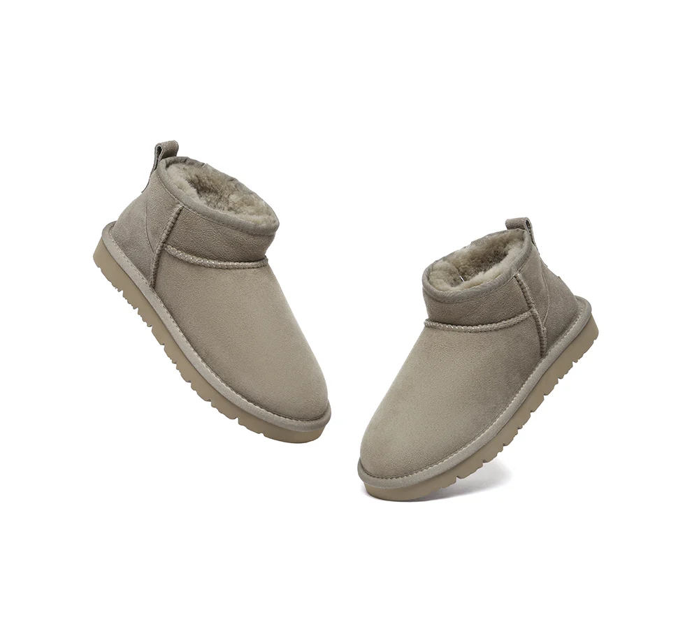 AUSTRALIAN SHEPHERD? UGG Boots Double Faced Sheepskin Wool Ankle Mini Boots Jade