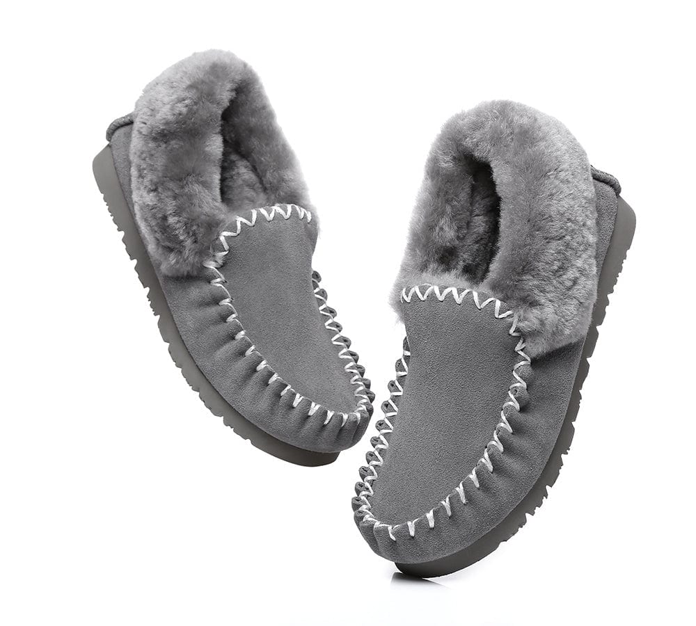 AUSTRALIAN SHEPHERD? UGG Slippers Sheepskin Wool Ankle Popo Moccasins
