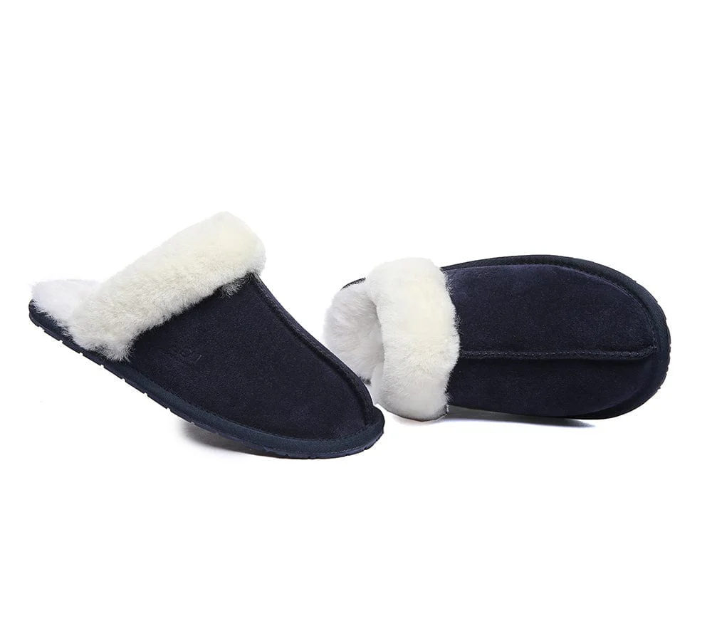 AUSTRALIAN SHEPHERD? UGG Slippers Premium Sheepskin Wool Scuff Rosa