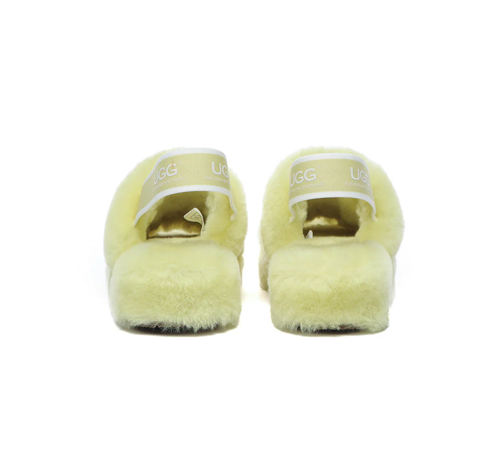 AUSTRALIAN SHEPHERD? UGG Women Slingback Fluffy Slides Puffy