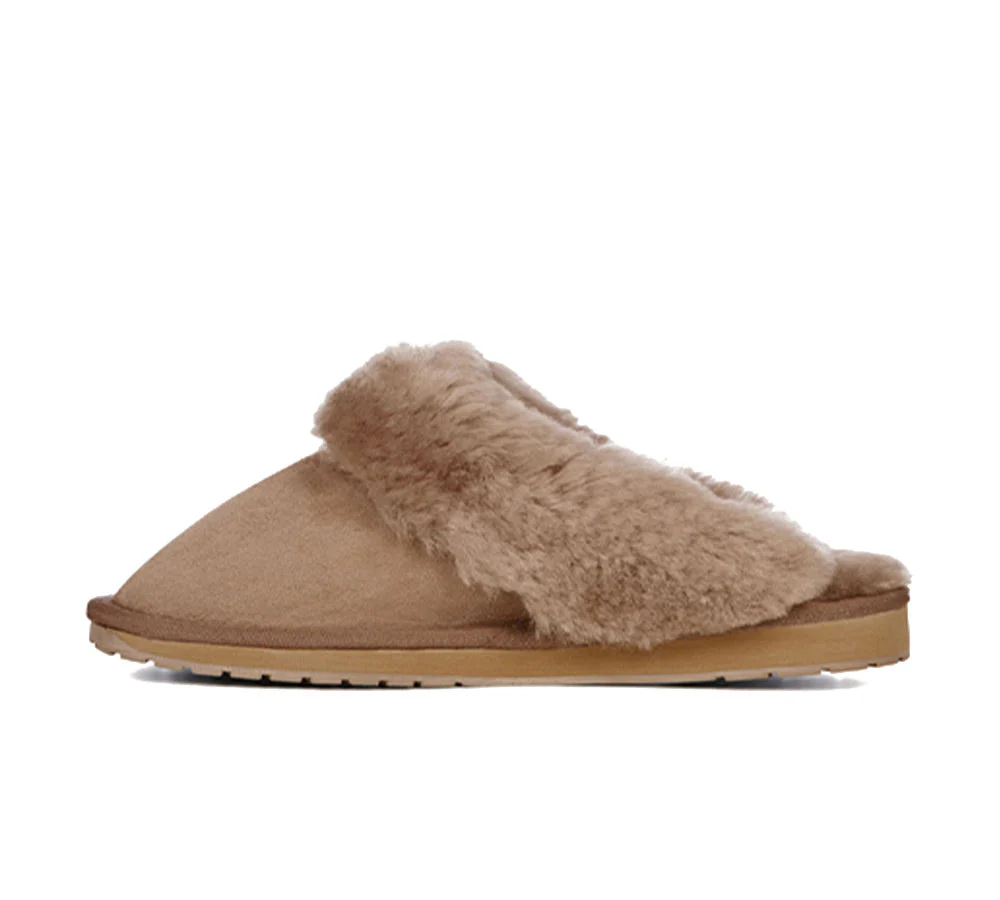 EMU? UGG Slippers Australian Made Sheepskin Wool Scuff Platinum Eden