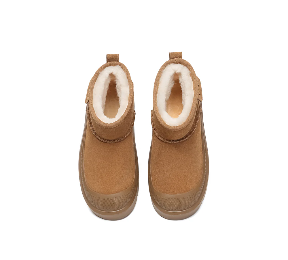 AUSTRALIAN SHEPHERD? UGG Boots Sheepskin Wool Ankle Chunky Platform Harrison